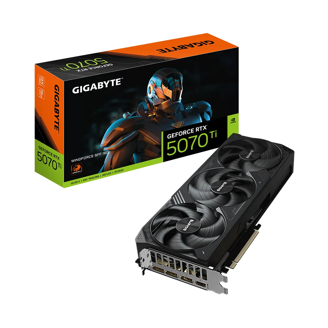Видеокарта Gigabyte (GV-N507TWF3-16GD) RTX5070Ti WINDFORCE 16G — изображение 3