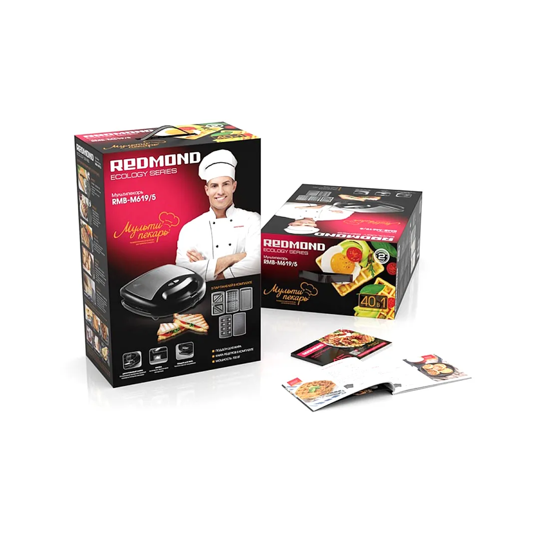 Мультипекарь Redmond RMB-M619/5 Черный — изображение 3