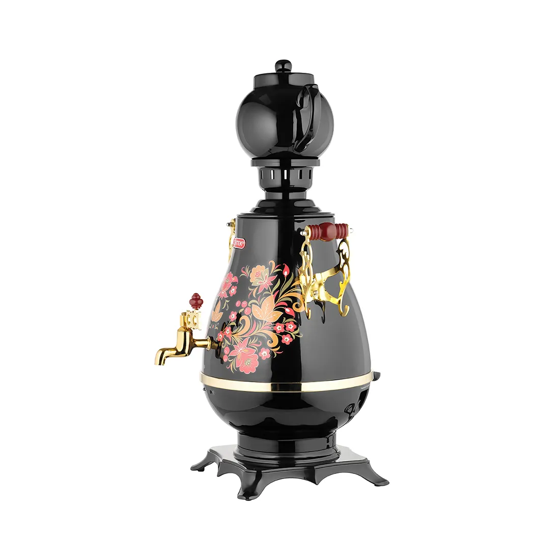 Самовар Centek CT-0092 B (черн/рисунок/золото) — изображение 2