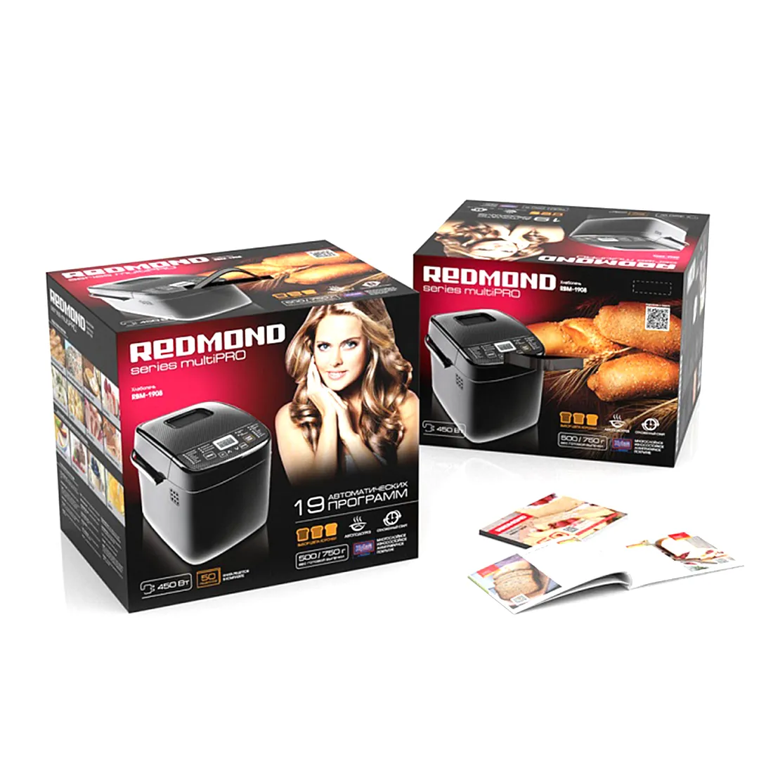 Хлебопечь Redmond RBM-1908 Черный — изображение 3