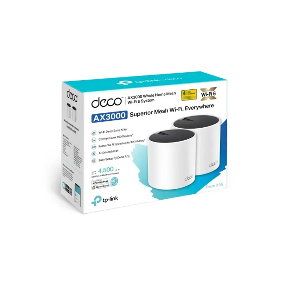 Беспроводная MESH-система Wi-Fi TP-Link Deco X55(2-pack) — изображение 3