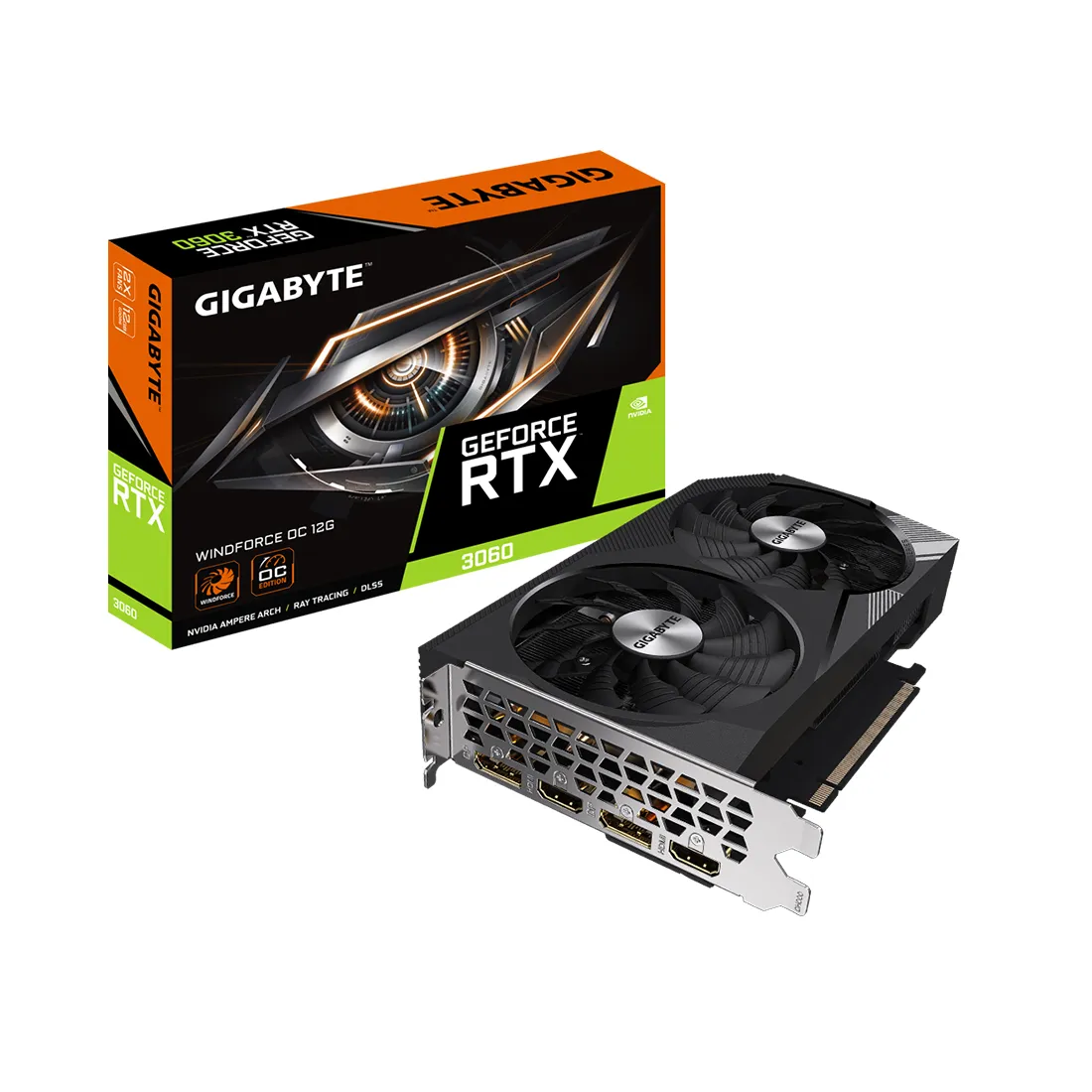 Видеокарта Gigabyte (GV-N3060WF2OC-12GD) RTX3060 WINDFORCE OC 12G — изображение 3