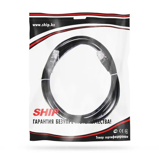 Патч Корд SHIP Cat.5e UTP LSZH RJ-45 2 м S3025BK0200-P Пол. пакет — изображение 2