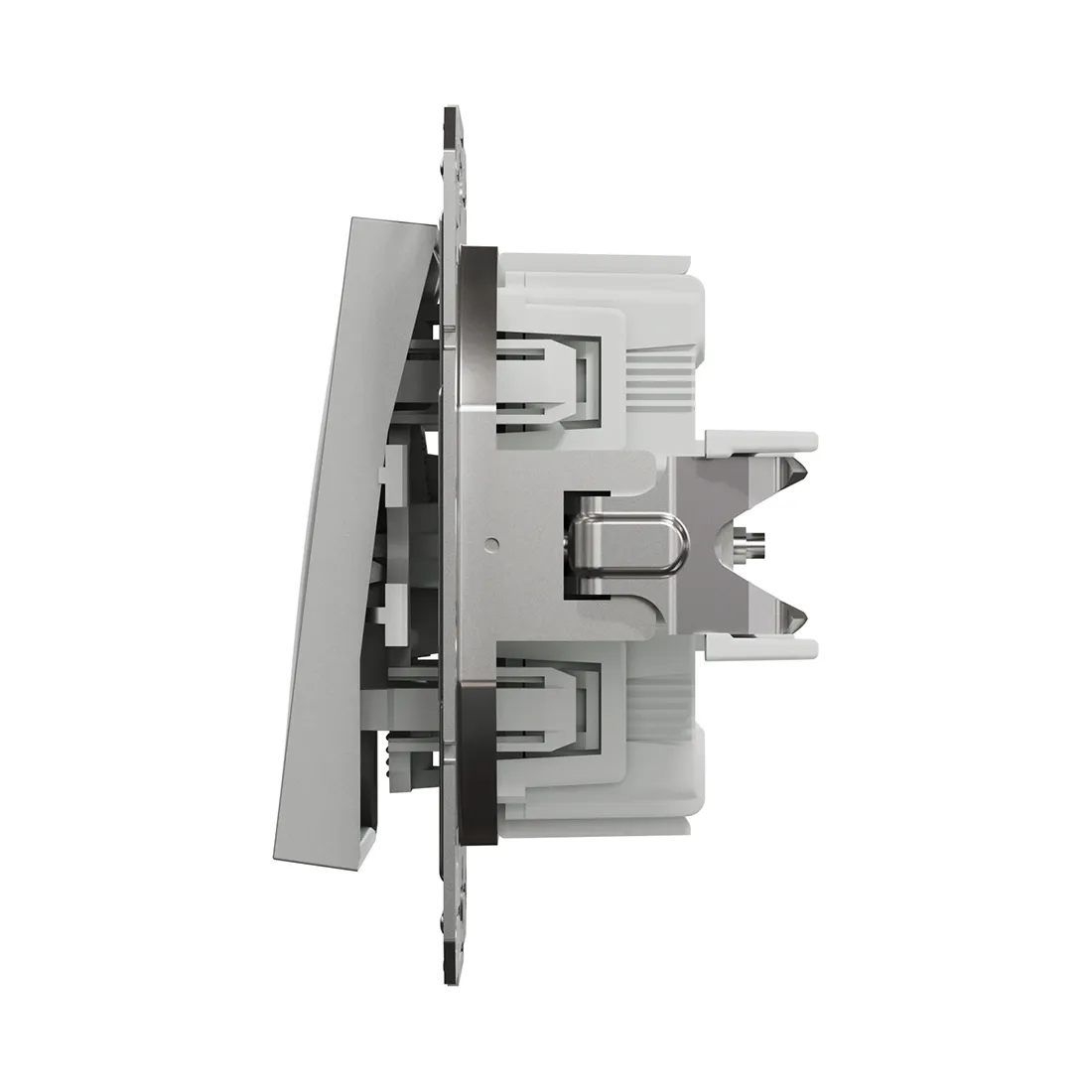 Выключатель 1 клавишный SE EPH0400161 Asfora проходной механизм алюминий — изображение 3