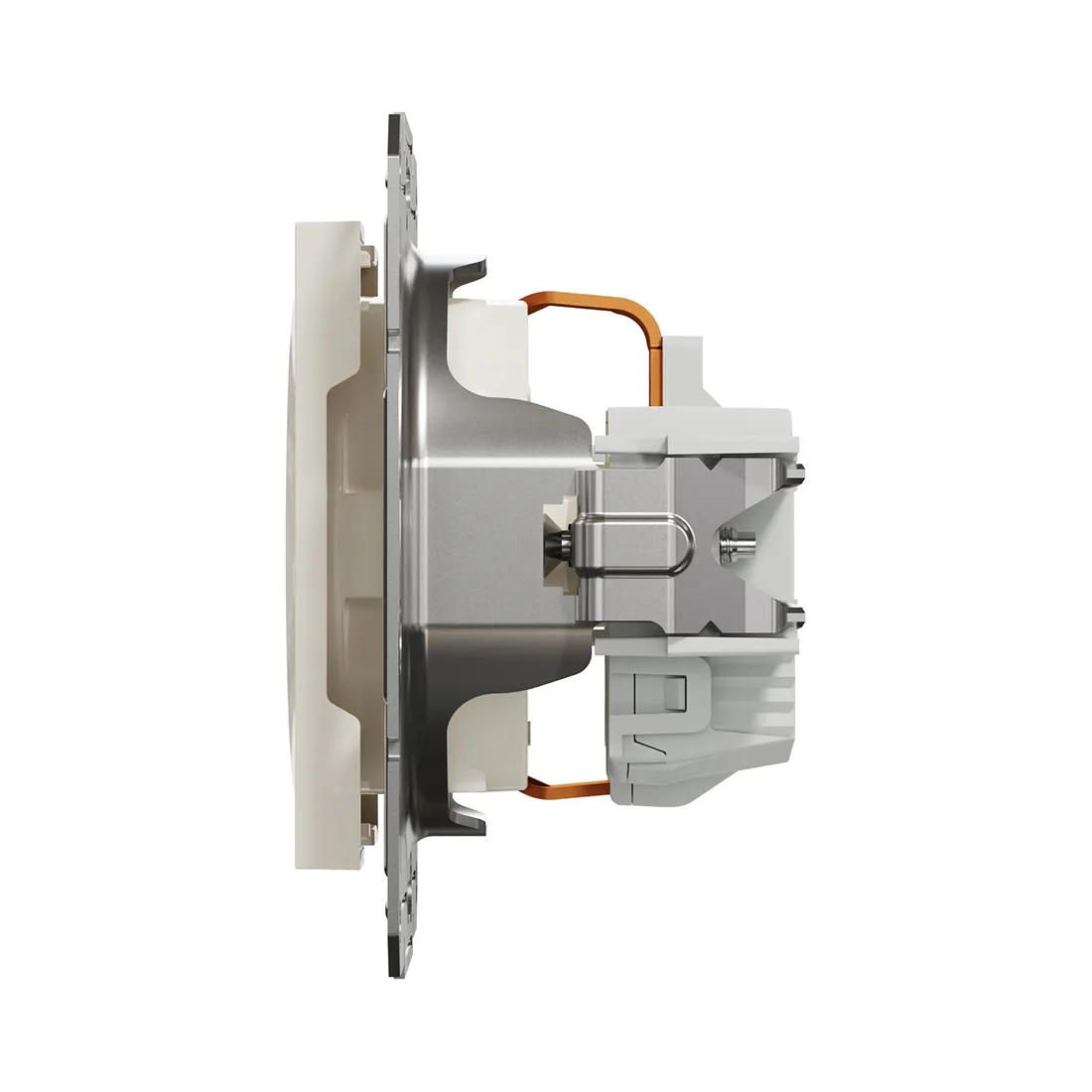 Розетка с заземлением SE EPH2970123 Asfora 16А механизм винт. клеммы кремовый — изображение 3