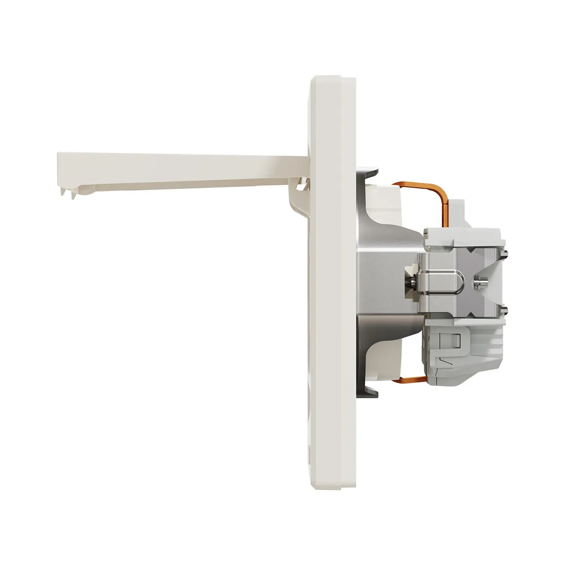 Розетка с заземлением SE EPH3100123 Asfora 16А с крышкой в сборе винт. клеммы кремовый — изображение 3