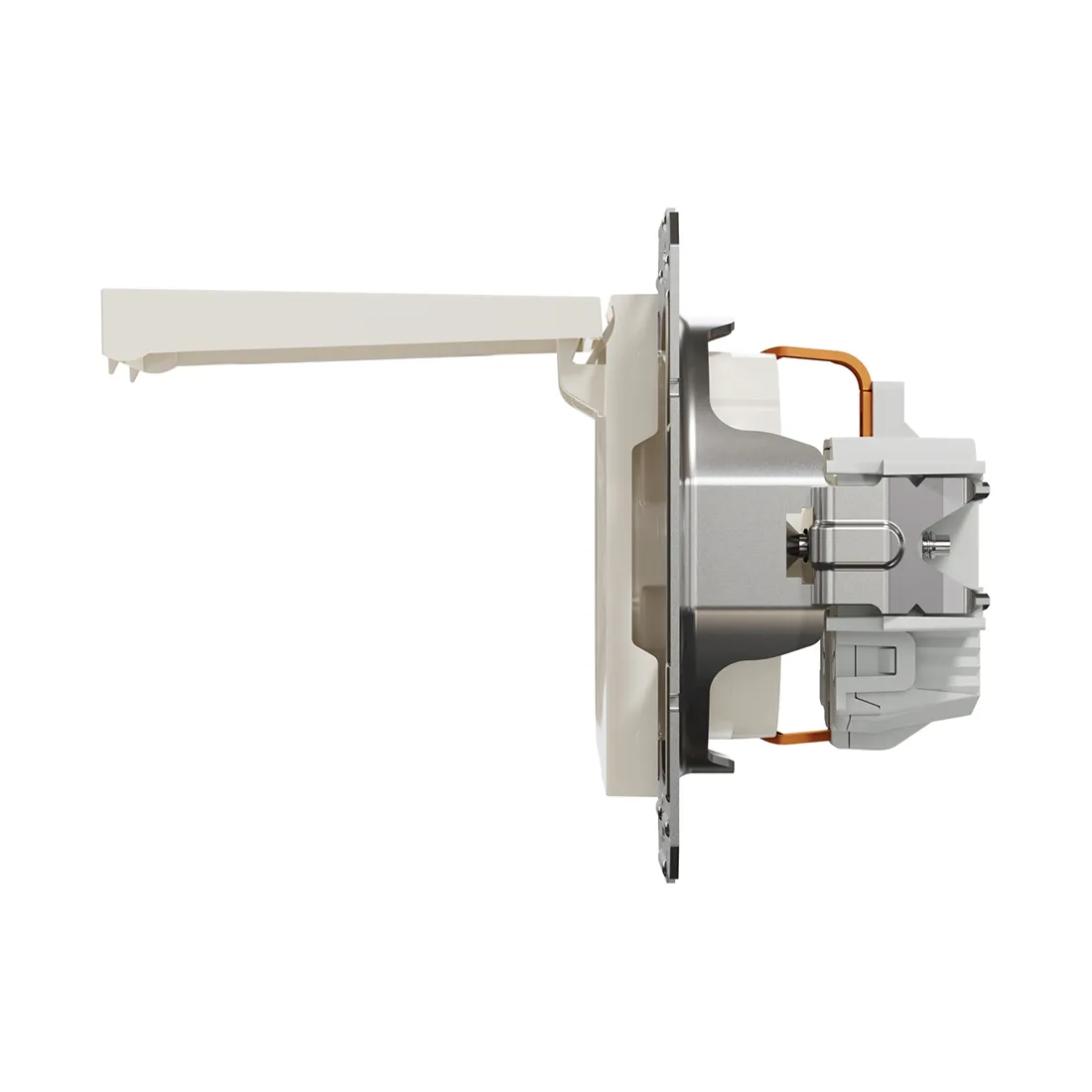 Розетка с заземлением SE EPH3170123 Asfora 16А с крышкой механизм винт. клеммы кремовый — изображение 3