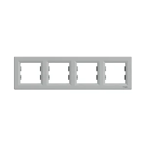 Рамка горизонтальная SE EPH5800461 Asfora 4 постовая алюминий