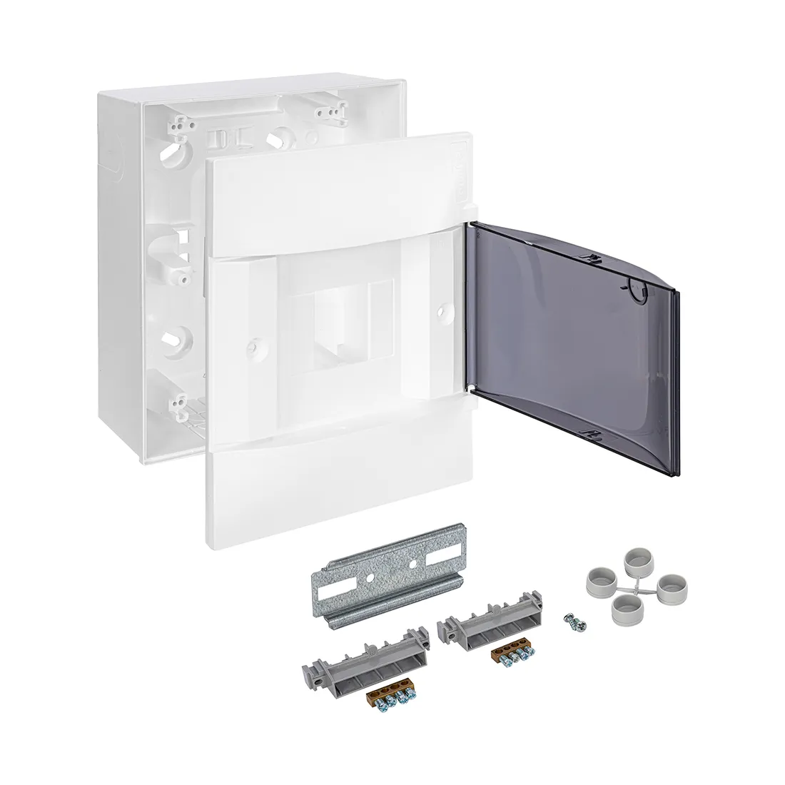 Щит навесной Legrand Practibox S 1х4 IP40 Дымчатая дверь — изображение 3