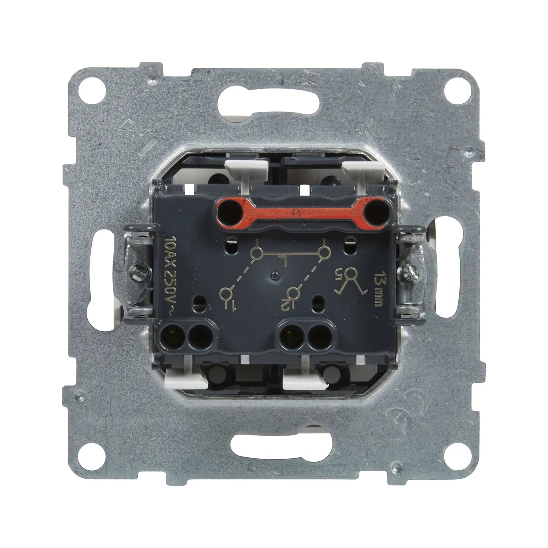 Выключатель двухклавишный Suno 10А 250В безвинт.зажим Белый — изображение 3