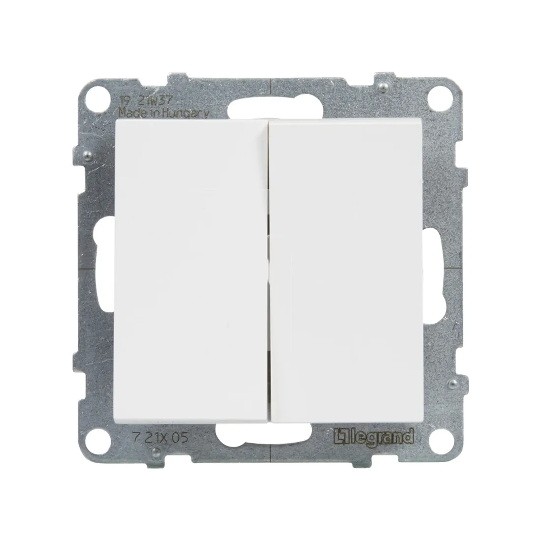 Выключатель двухклавишный Suno 10А 250В безвинт.зажим Белый — изображение 2