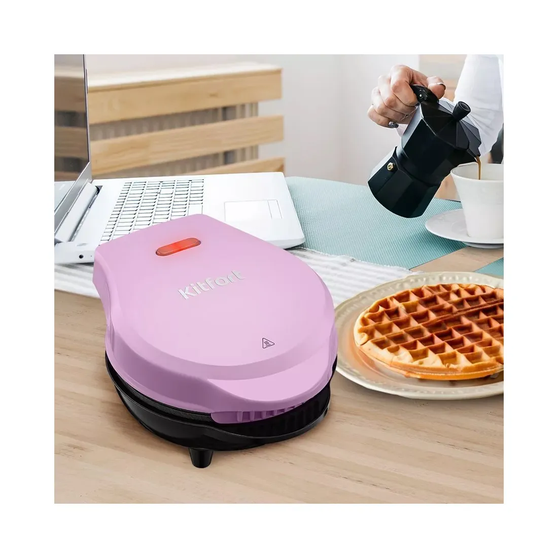 Вафельница для бельгийских вафель Kitfort КТ-3685 — изображение 3