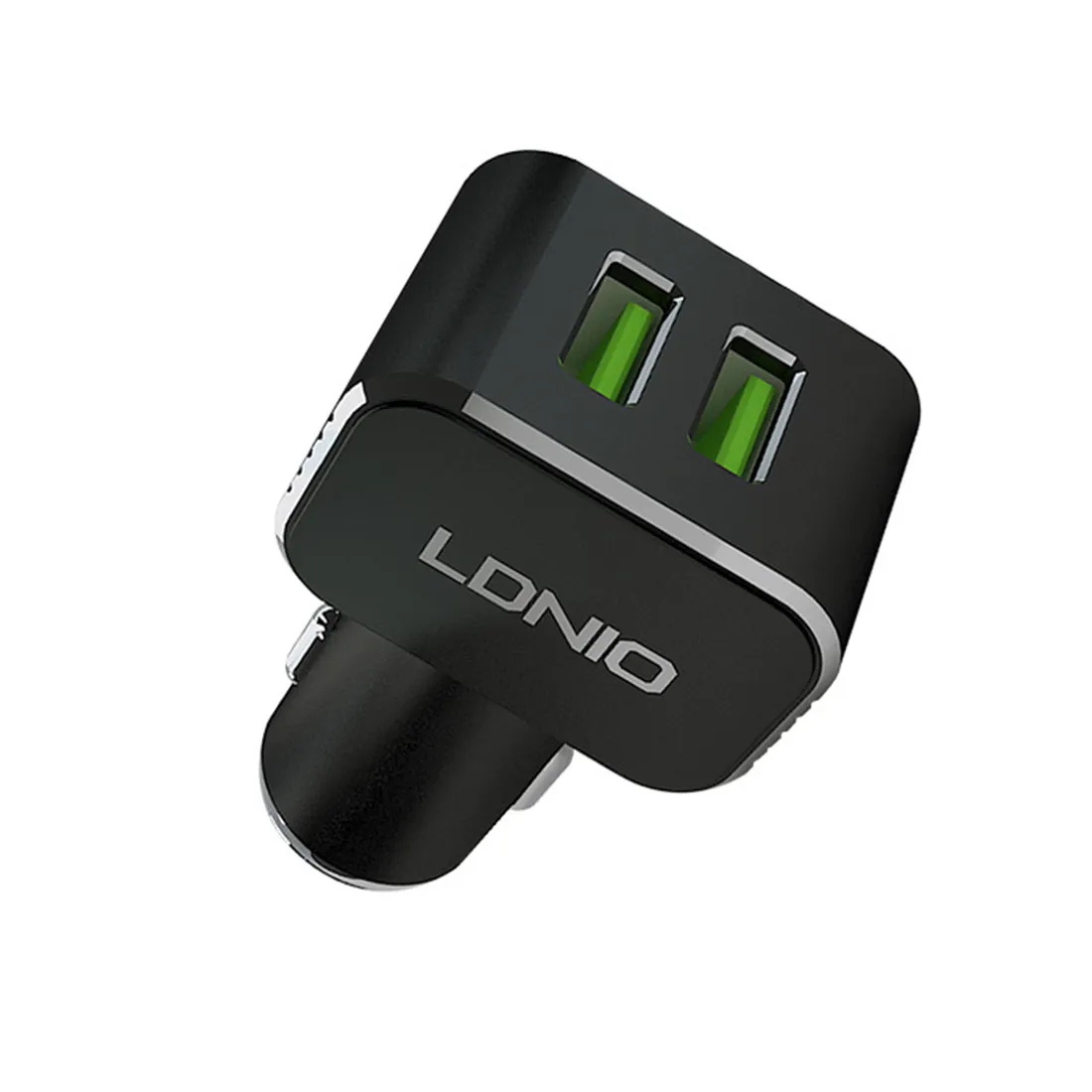 Автомобильное зарядное устройство LDNIO C306 2*USB-A 18W 5V-3.6A Auto Type-C Чёрный — изображение 2