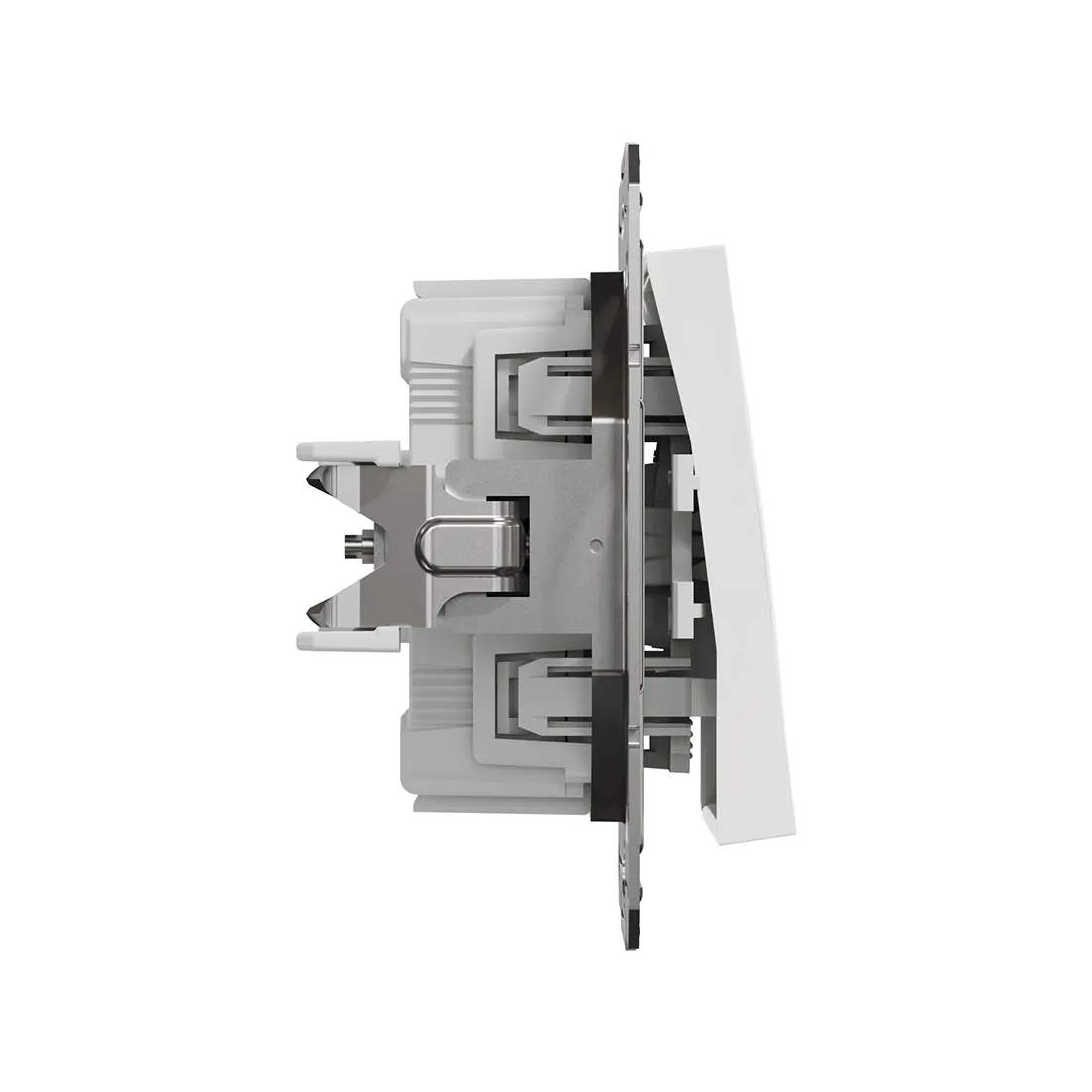 Переключатель одноклавишный SE EPH0470121 Asfora механизм быстрозажим. клеммы белый — изображение 3