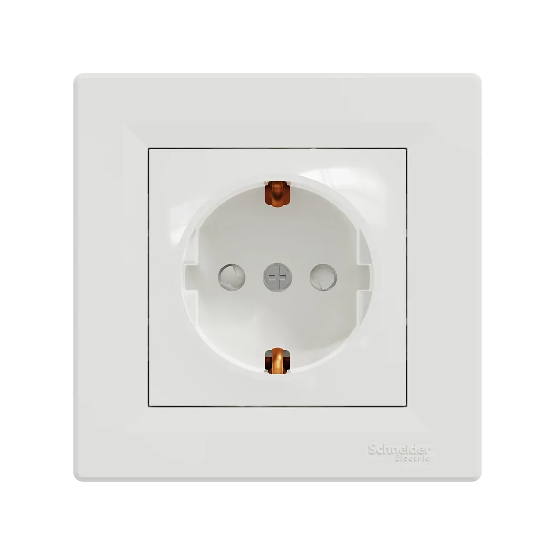 Розетка с заземлением со шторками SE EPH2900221 Asfora 16А в сборе винт. клеммы белый — изображение 2