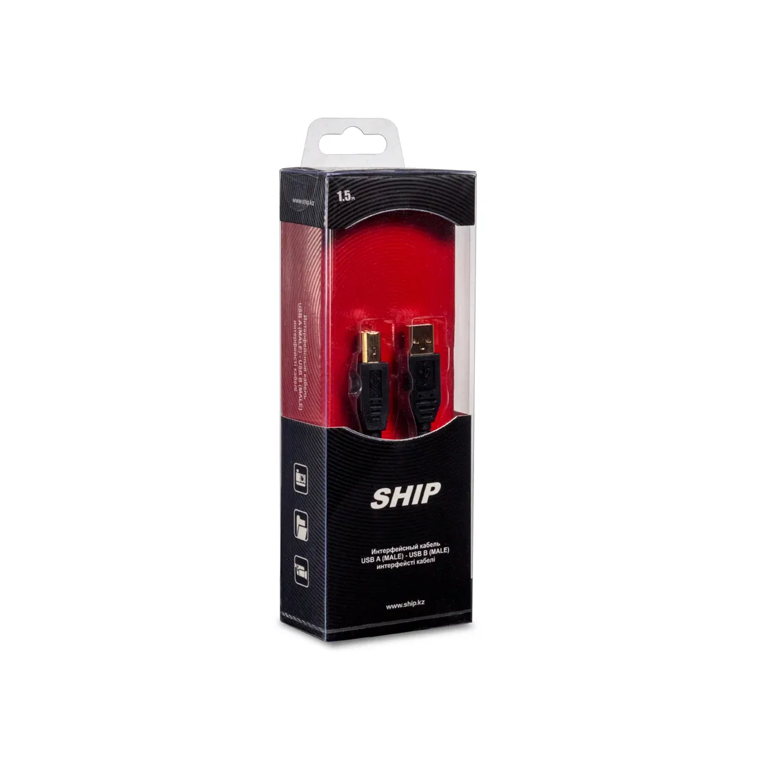 Интерфейсный кабель A-B SHIP SH7013-1.5B Hi-Speed USB 2.0 30В — изображение 3