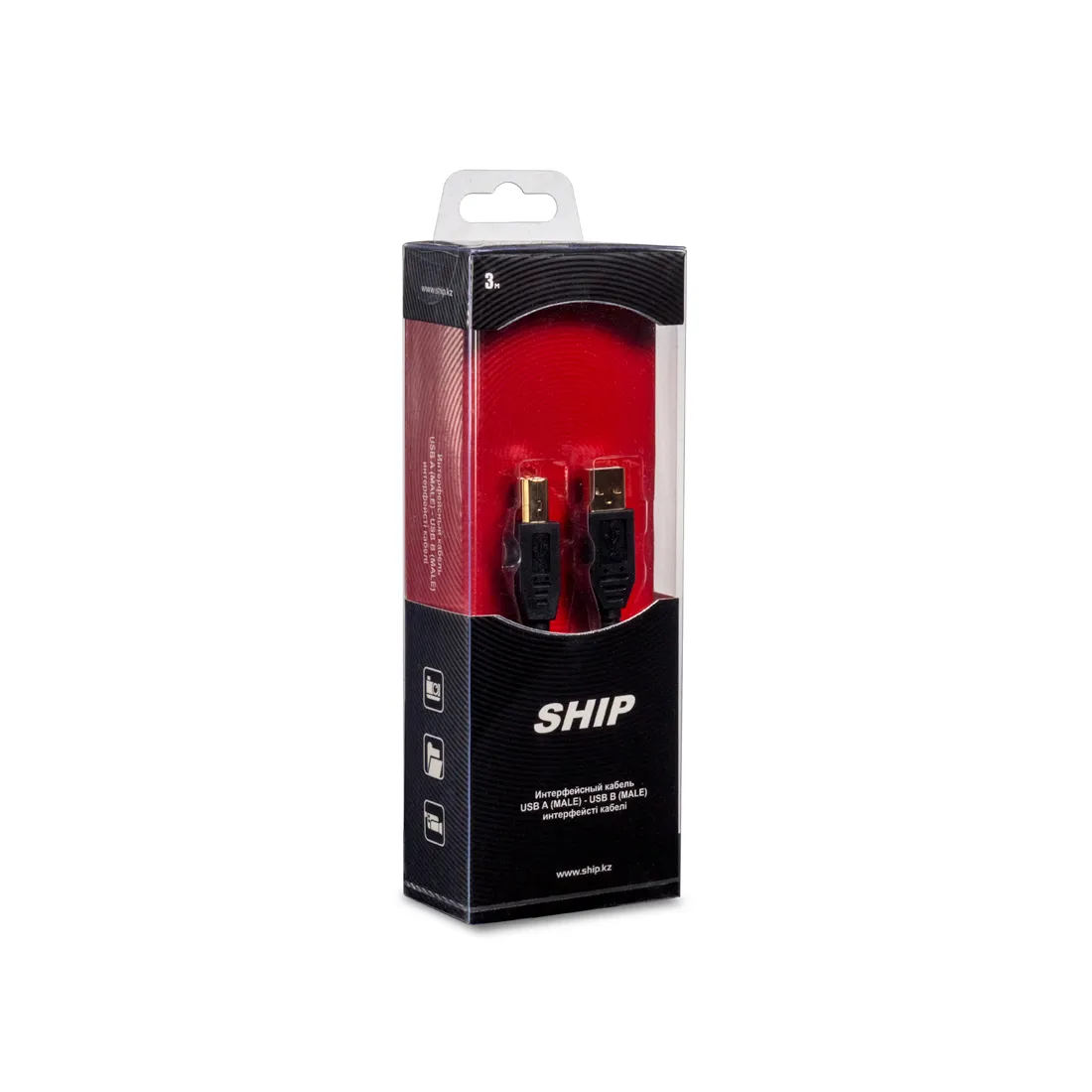 Интерфейсный кабель A-B SHIP SH7013-3B Hi-Speed USB 2.0 30В — изображение 3
