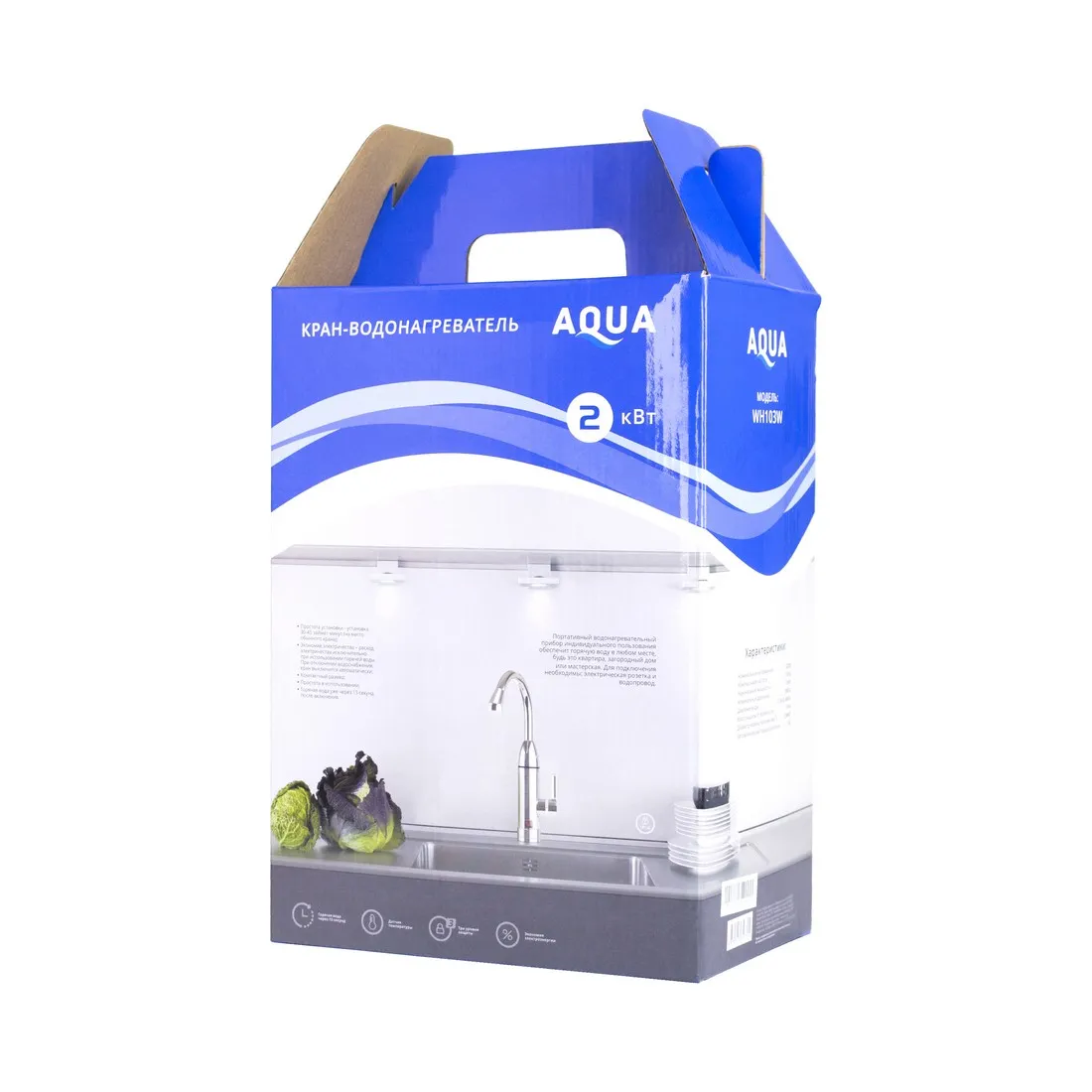 Кран водонагреватель проточной воды AQUA WH103W — изображение 3