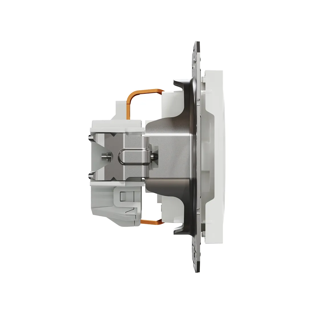 Розетка с заземлением со шторками SE EPH2970221 Asfora 16А механизм винт. Клеммы белый — изображение 3