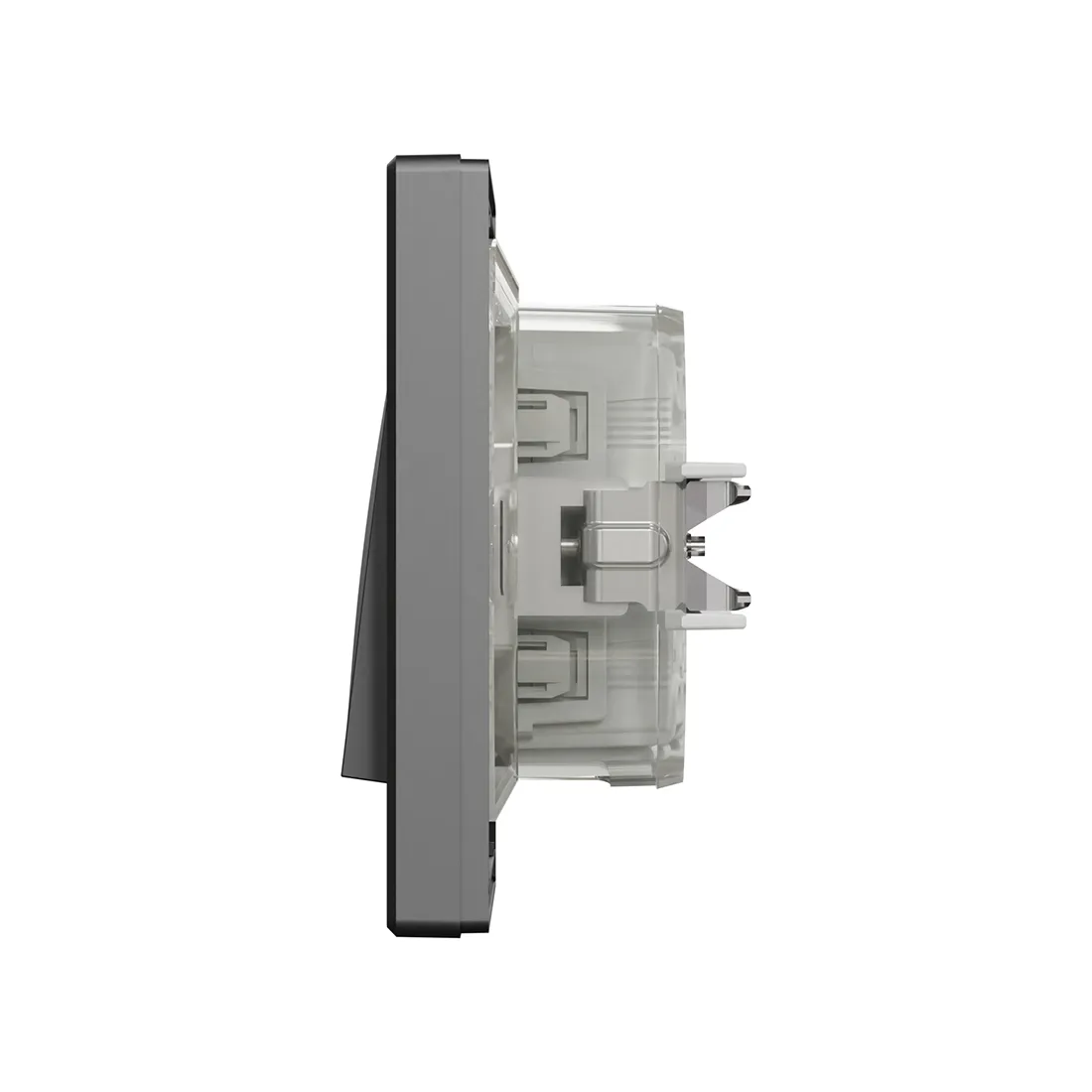 Выключатель одноклавишный SE EPH0100271 Asfora 10AX IP44 в сборе антрацит — изображение 2