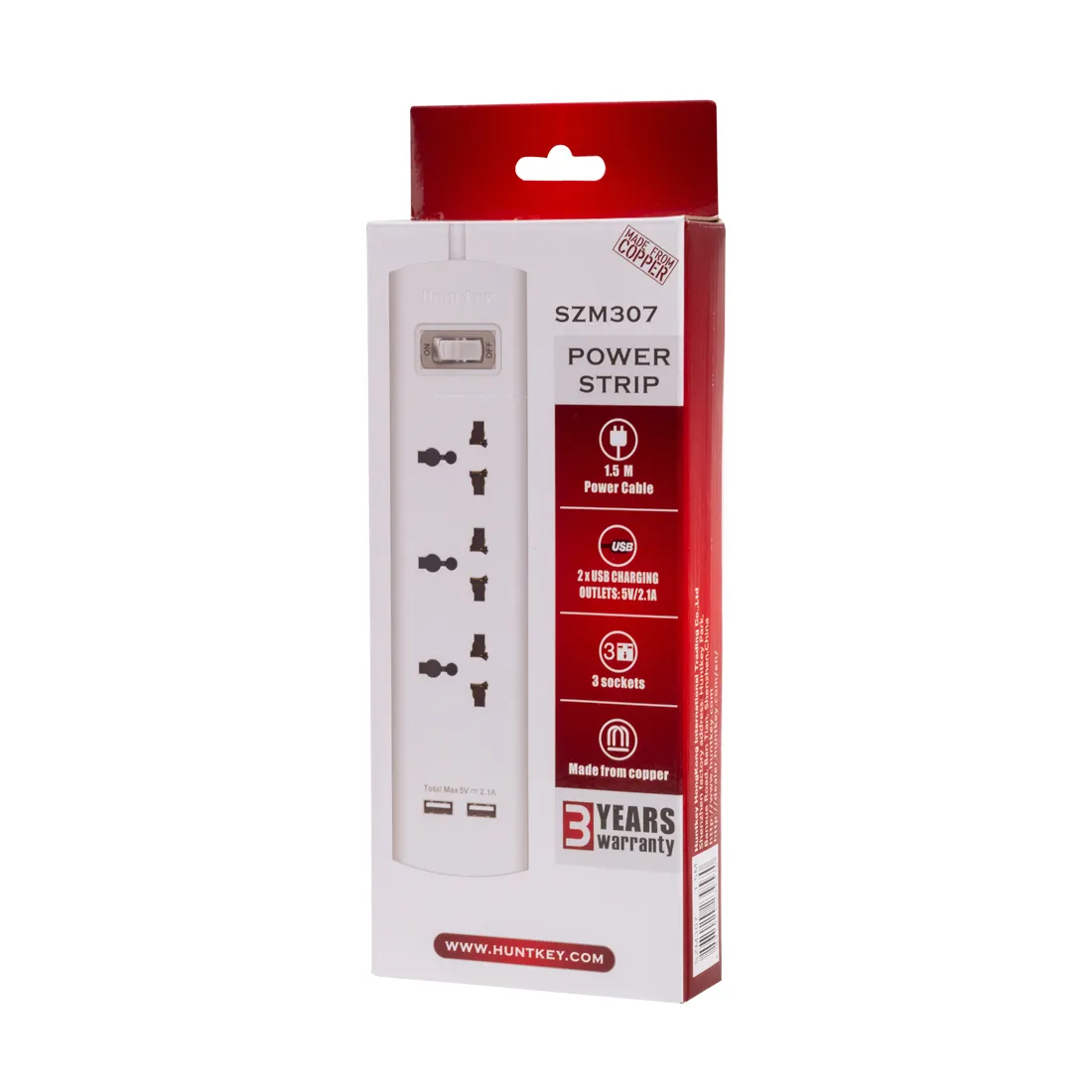 Сетевой фильтр HuntKey SZM307 1,5M — изображение 3