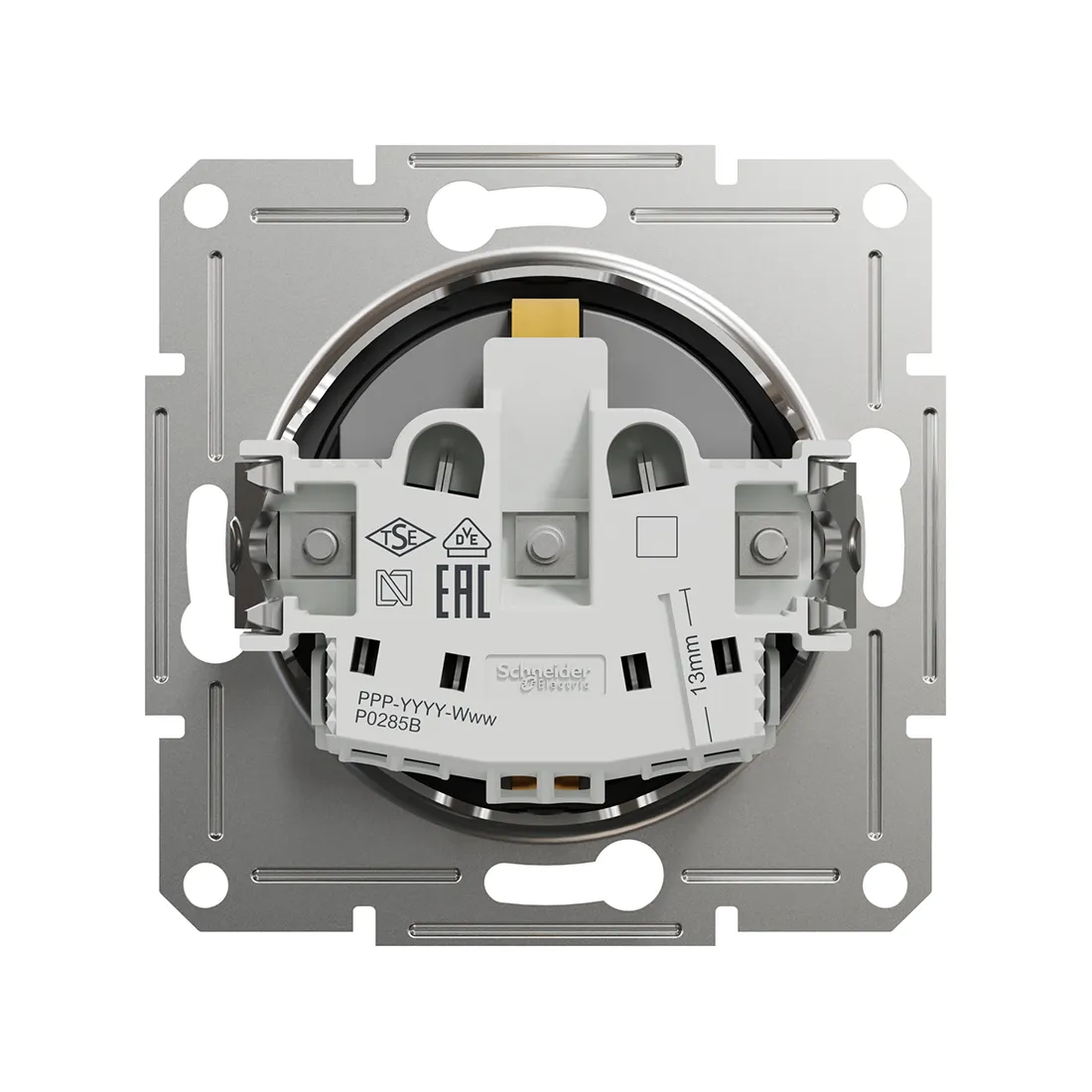 Розетка с заземлением SE EPH2900271 Asfora со шторками механизм антрацит — изображение 3