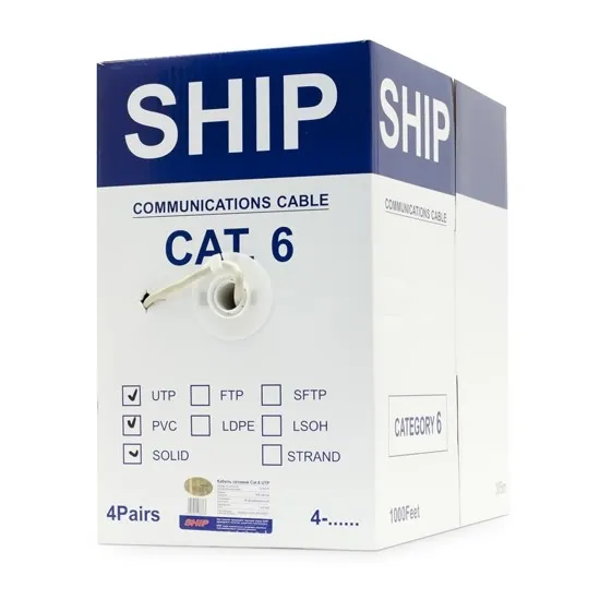 Кабель сетевой SHIP D165S-P Cat.6 UTP 30В PVC — изображение 3