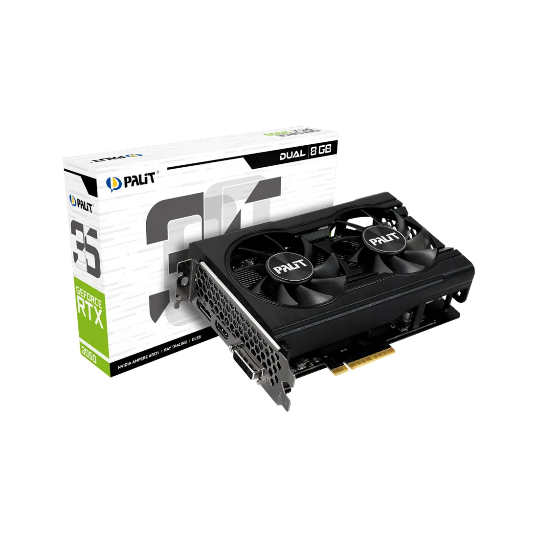 Видеокарта PALIT RTX3050 DUAL 8G (NE63050018P1-1070D) — изображение 3