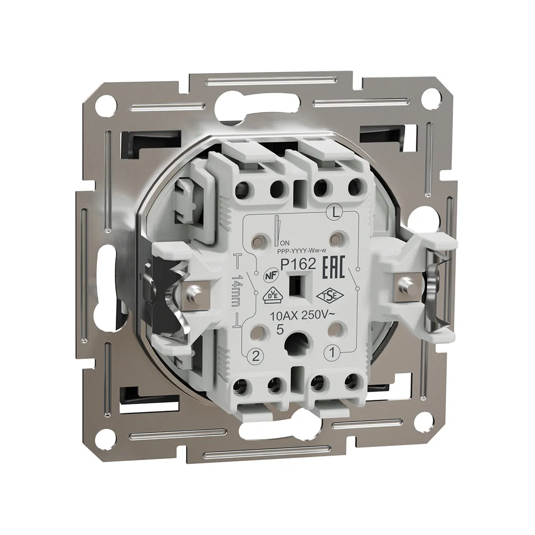 Выключатель двухклавишный SE EPH0300171 Asfora 10AX антрацит — изображение 3