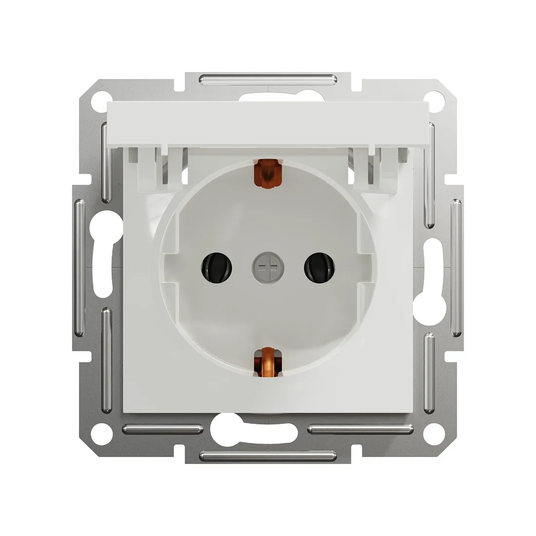 Розетка с заземлением SE EPH3170121 Asfora 16А с крышкой механизм винт. клеммы белый — изображение 2