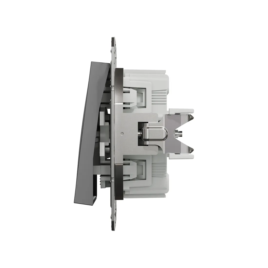 Выключатель одноклавишный перекрестный SE EPH0500171 Asfora антрацит — изображение 2