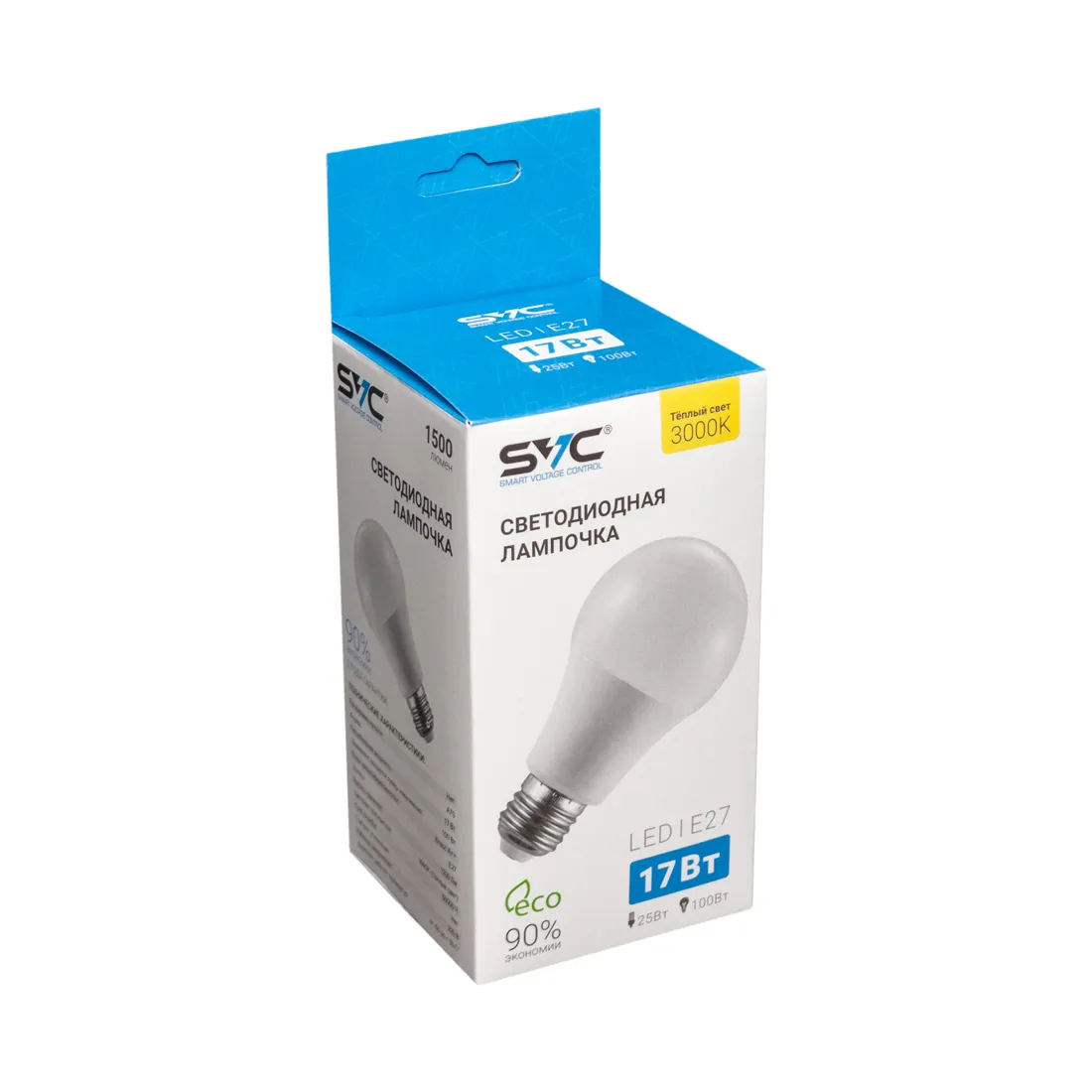 Эл. лампа светодиодная SVC LED A70-17W-E27-3000K, Тёплый — изображение 2
