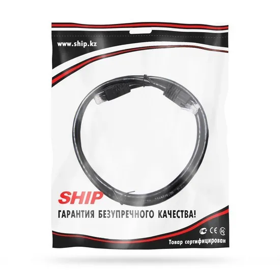 Патч Корд SHIP Cat.6 UTP LSZH RJ-45 1 м S6025BK0100-P — изображение 2