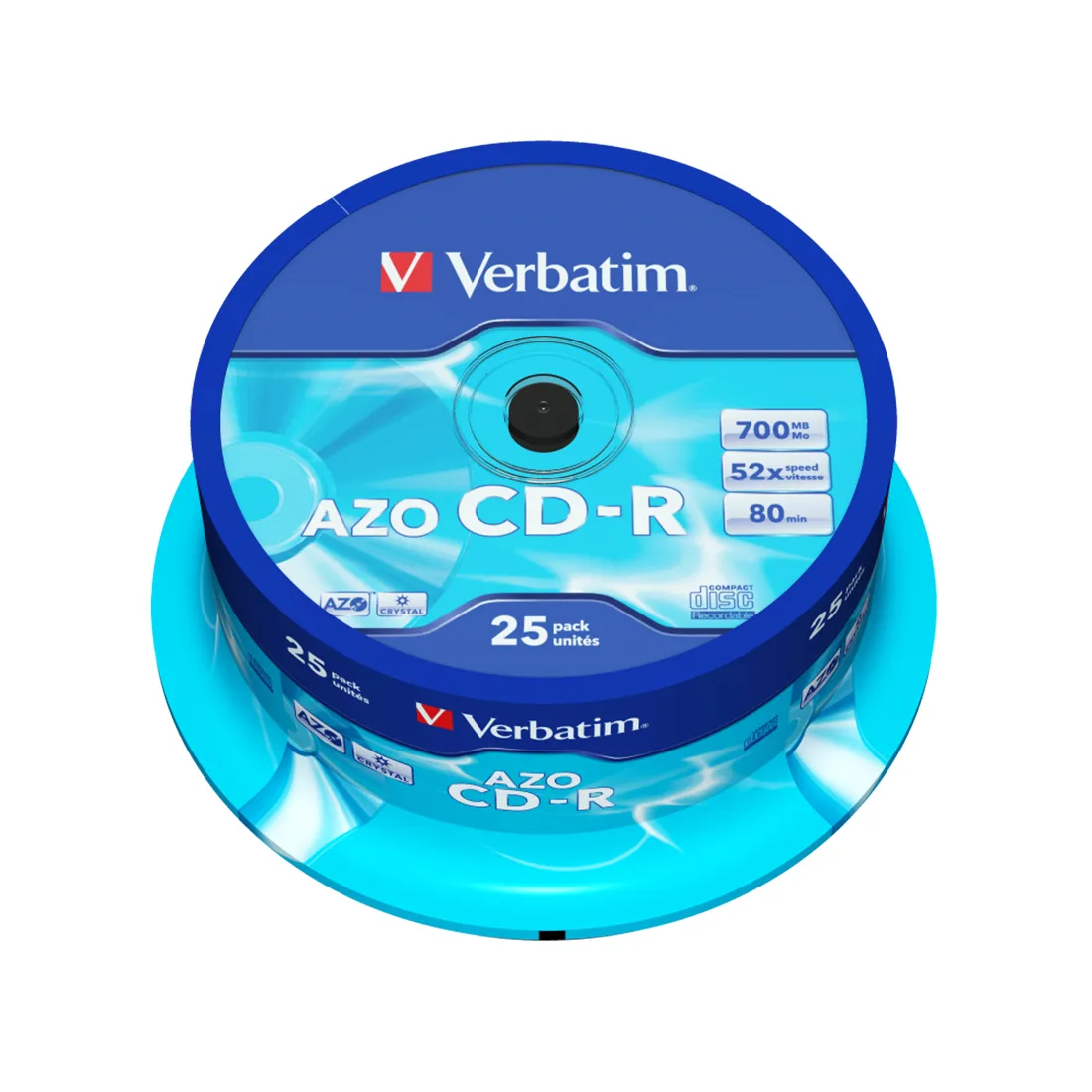 Диск CD-R Verbatim (43352) 700MB 25штук Незаписанный — изображение 2