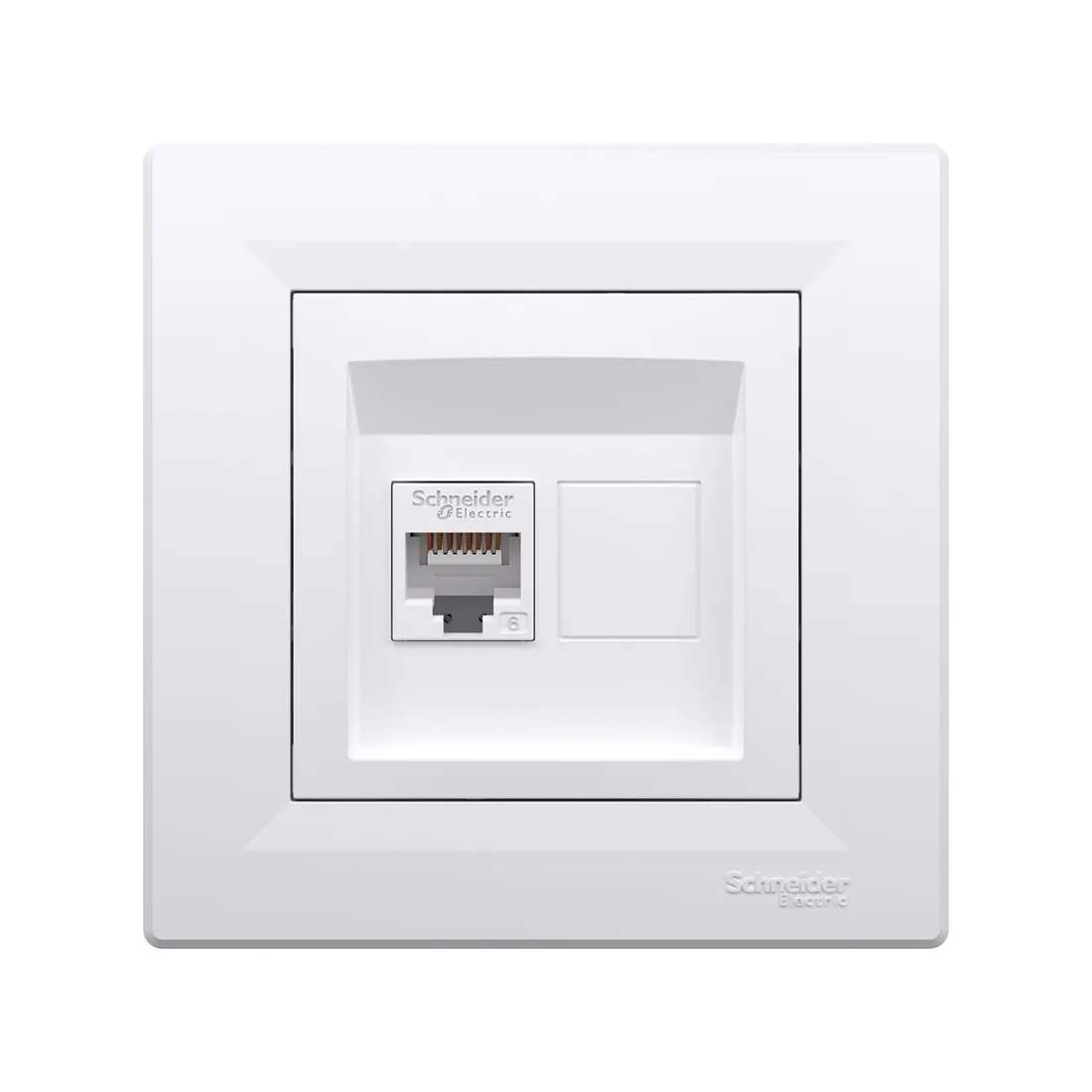 Розетка компьютерная SE EPH4700121 Asfora RJ45 кат. 6 в сборе белый — изображение 2