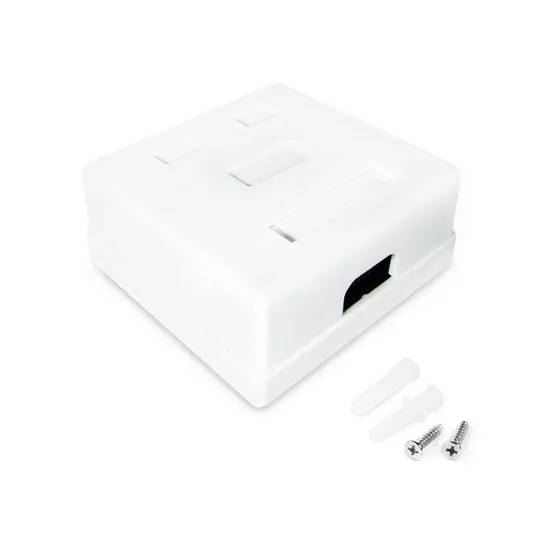 Розетка Настенная телекоммуникационная Под 2 Модуля SHIP A166-2B Белая — изображение 2