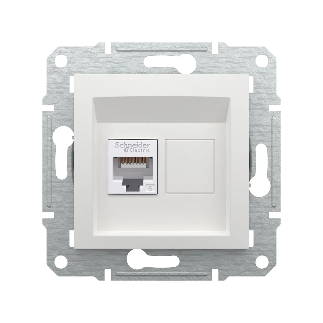 Розетка компьютерная SE EPH4770121 Asfora RJ45 кат. 6 механизм белый — изображение 2