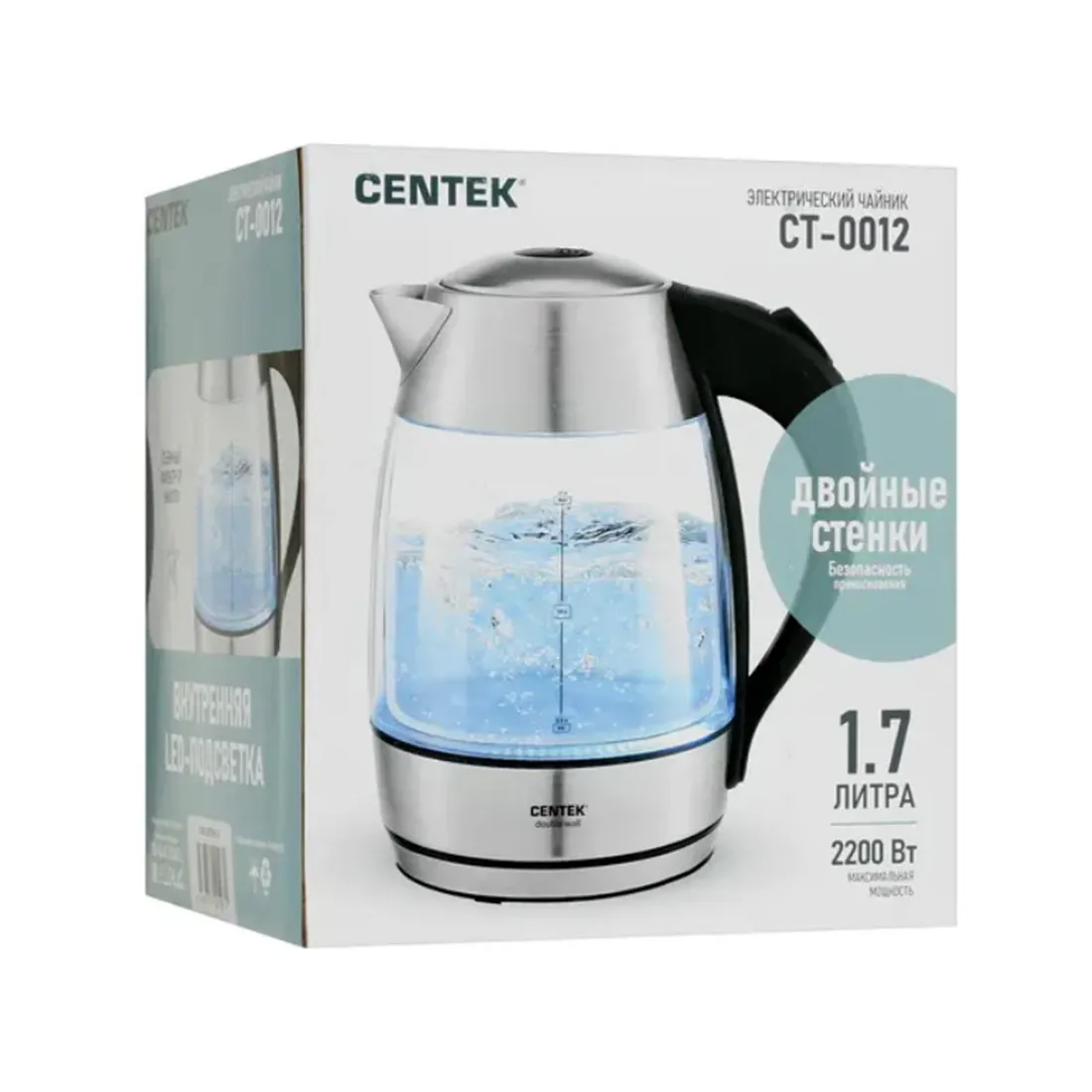 Чайник электрический Centek CT-0012 Стекло — изображение 3