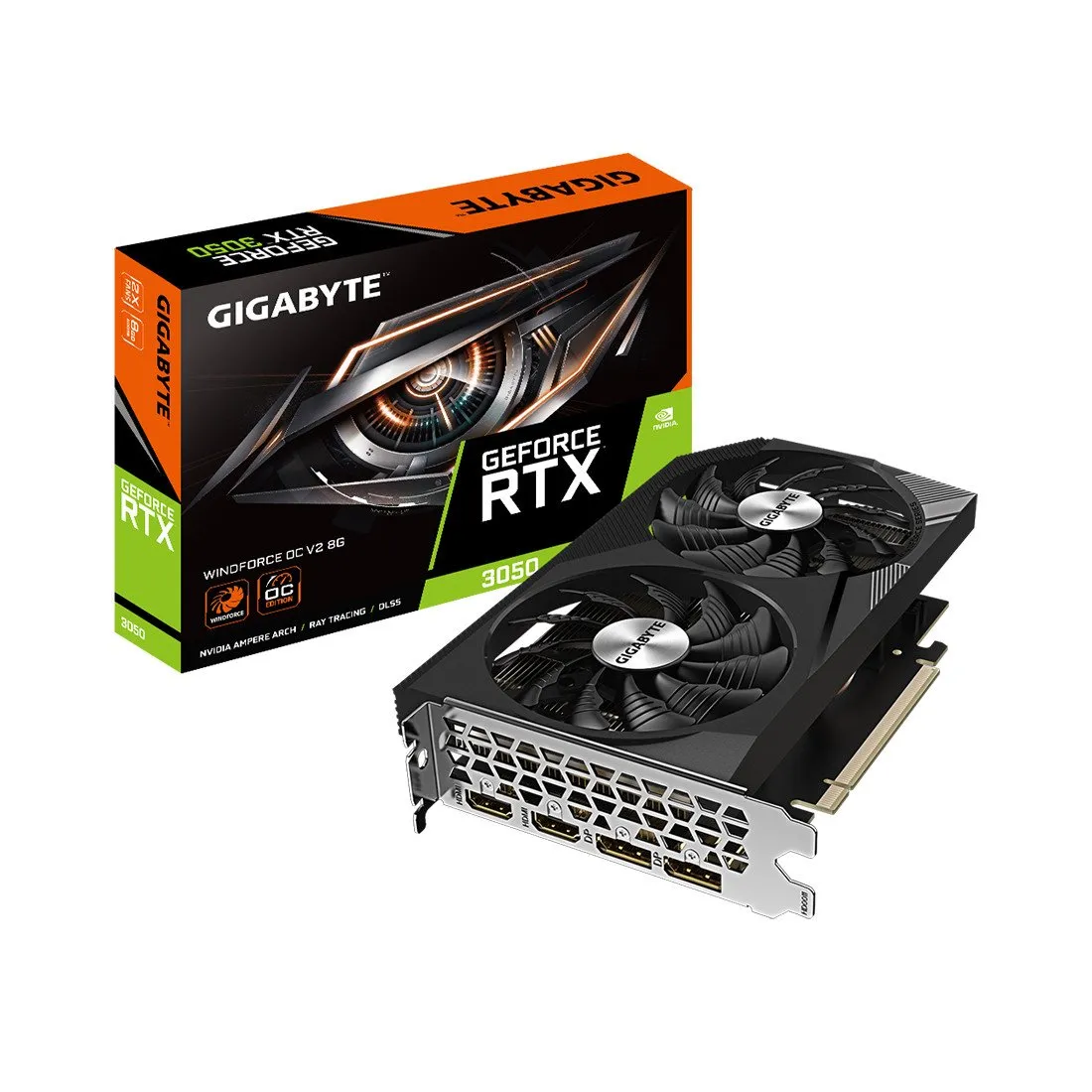 Видеокарта Gigabyte (GV-N3050WF2OCV2-8GD) RTX3050 WINDFORCE OC 8G — изображение 3