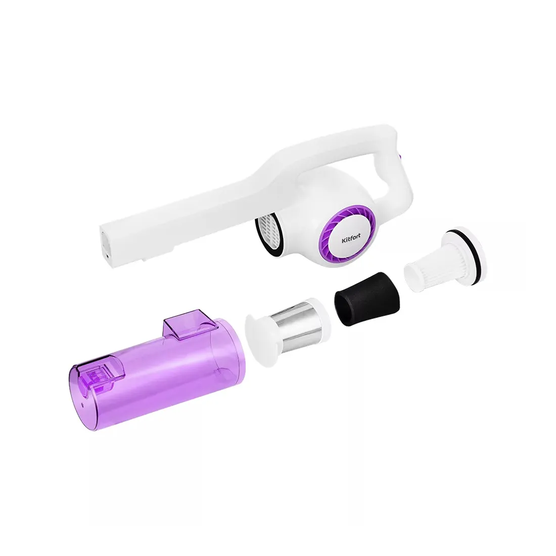 Проводной вертикальный пылесос Kitfort КТ-5105-1 бело-фиолетовый — изображение 3