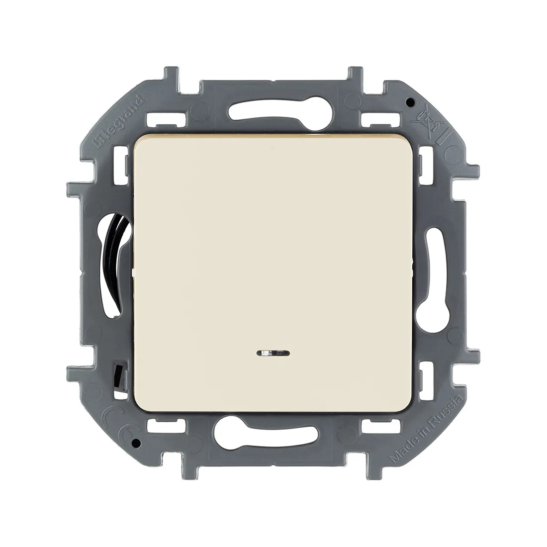 Выключатель одноклавишный с подсветкой/индикацией Legrand 673611 Inspiria с/у 10 А ~250В безвинтовы — изображение 2