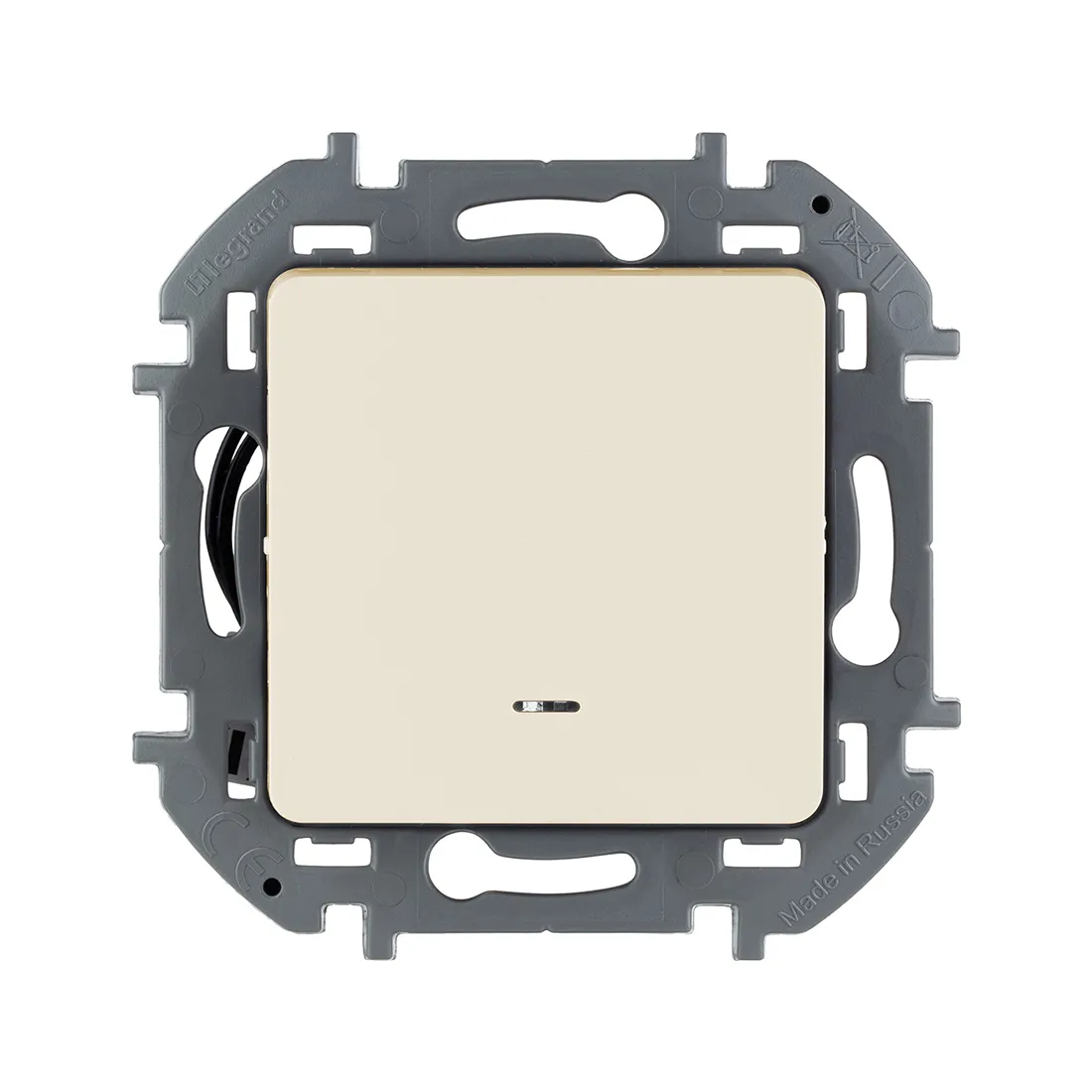 Переключатель одноклавишный с подсветкой Legrand 673661 Inspiria с/у слоновая кость — изображение 2