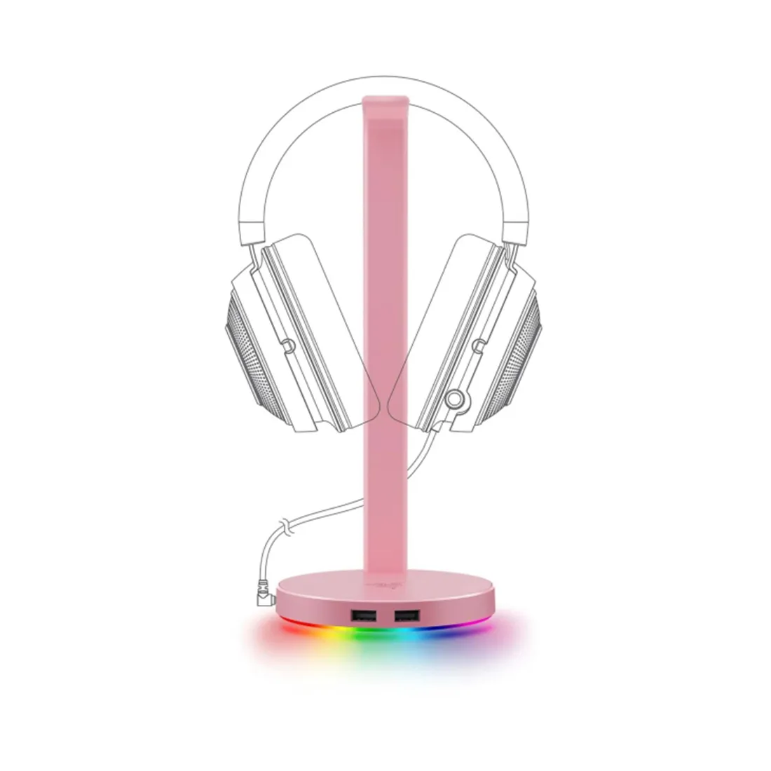 Подставка для наушников Razer Base Station V2 Chroma - Quartz — изображение 3