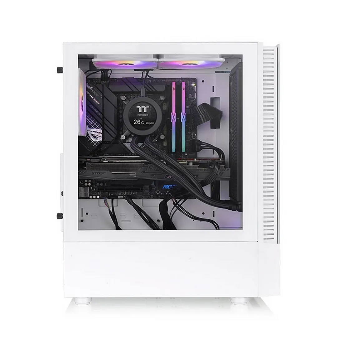 Компьютерный корпус Thermaltake View 200 TG Snow ARGB без Б/П — изображение 3