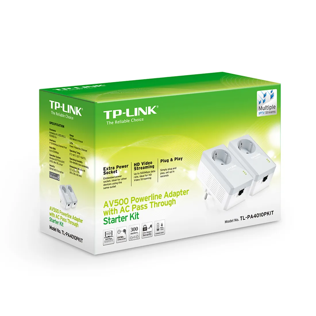 Комплект Powerline адаптеров TP-Link TL-PA4010PKIT — изображение 2