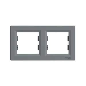 Рамка горизонтальная SE EPH5800262 Asfora 2 постовая сталь