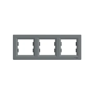 Рамка горизонтальная SE EPH5800362 Asfora 3 постовая сталь