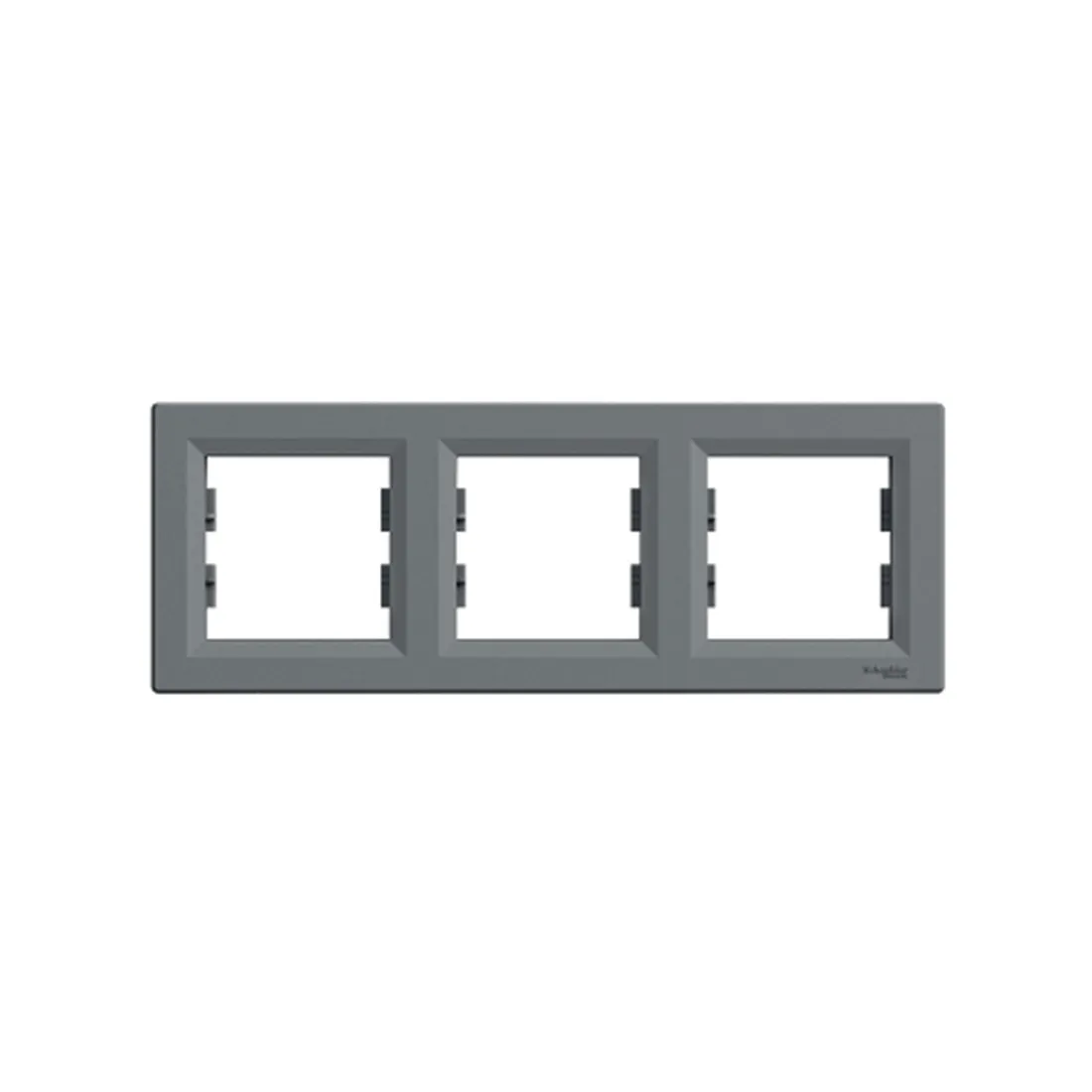 Рамка горизонтальная SE EPH5800362 Asfora 3 постовая сталь