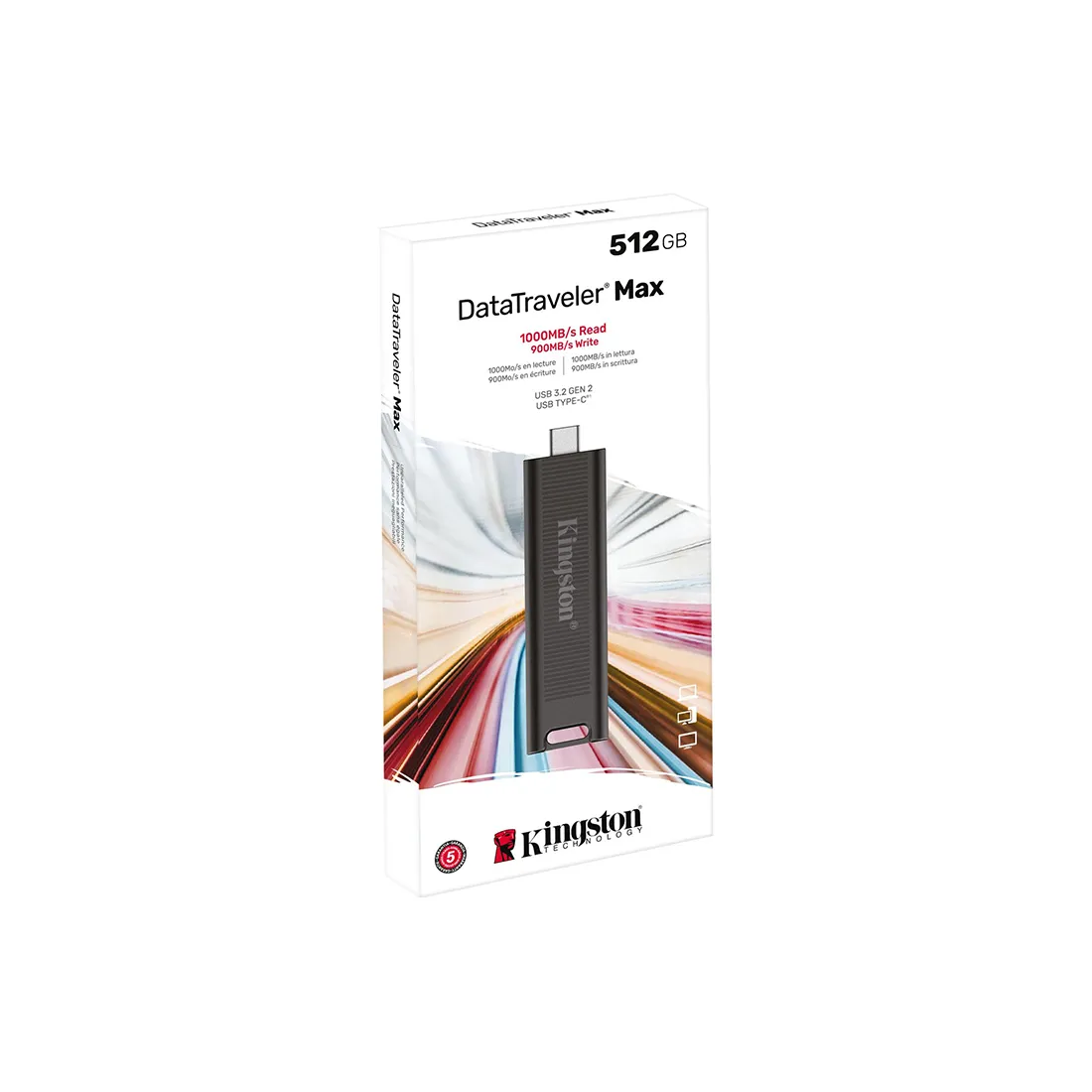 USB-накопитель Kingston DTMAX/512GB 512GB Черный — изображение 3