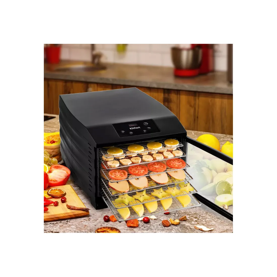 Сушилка для овощей и фруктов Kitfort КТ-1920 — изображение 2